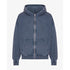 Organic Oversized Zip Hood - Neptune Blue
