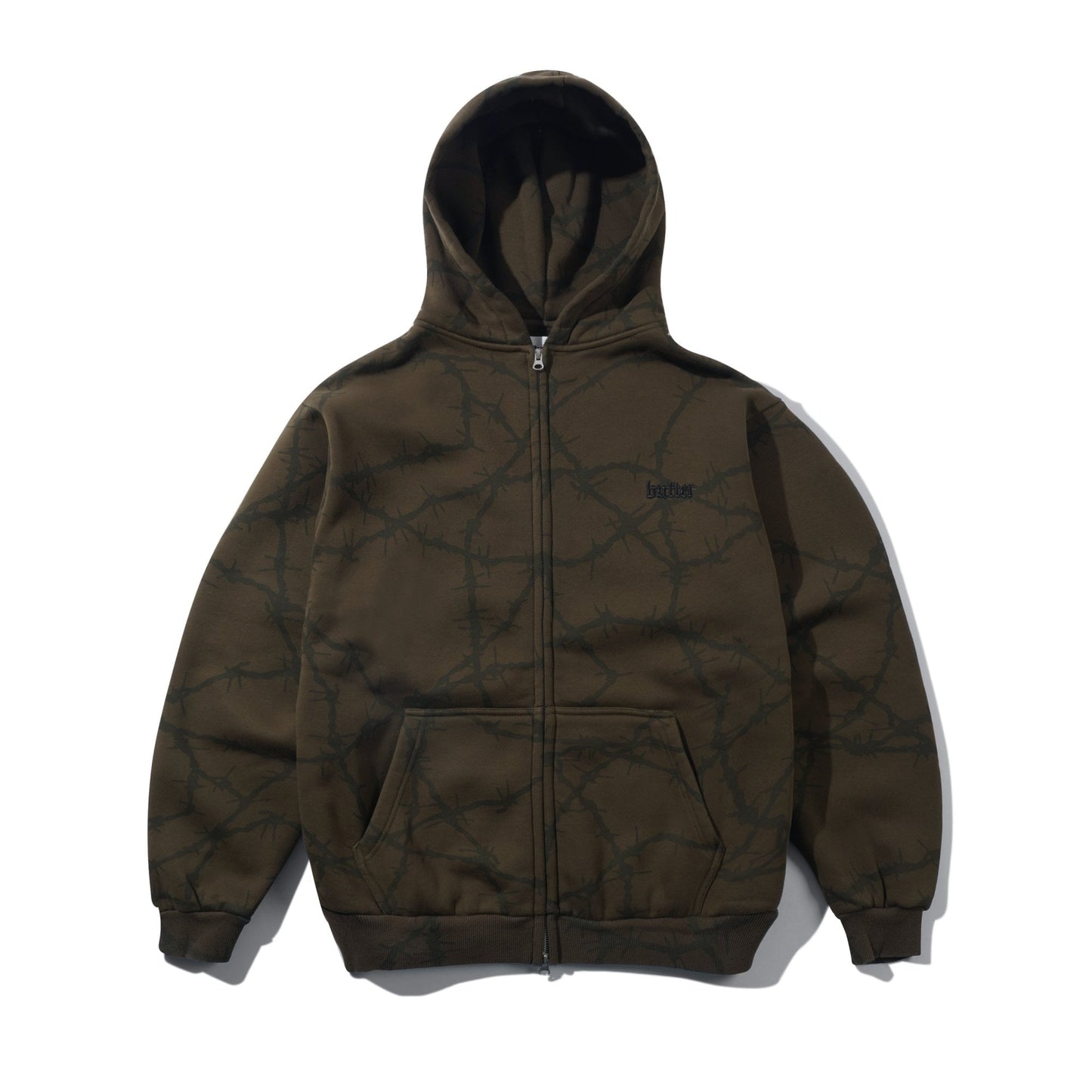 Wired Zip-Thru Hood - Fudge