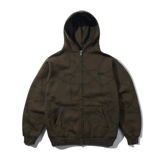 Wired Zip-Thru Hood - Fudge