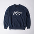 Water Wave Logo Crew Neck Sweatshirt - Navy