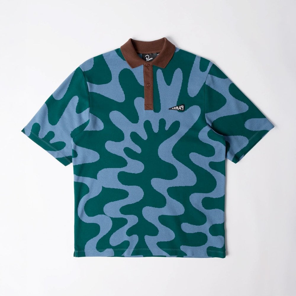 Splashed Polo Shirt - Pine Green