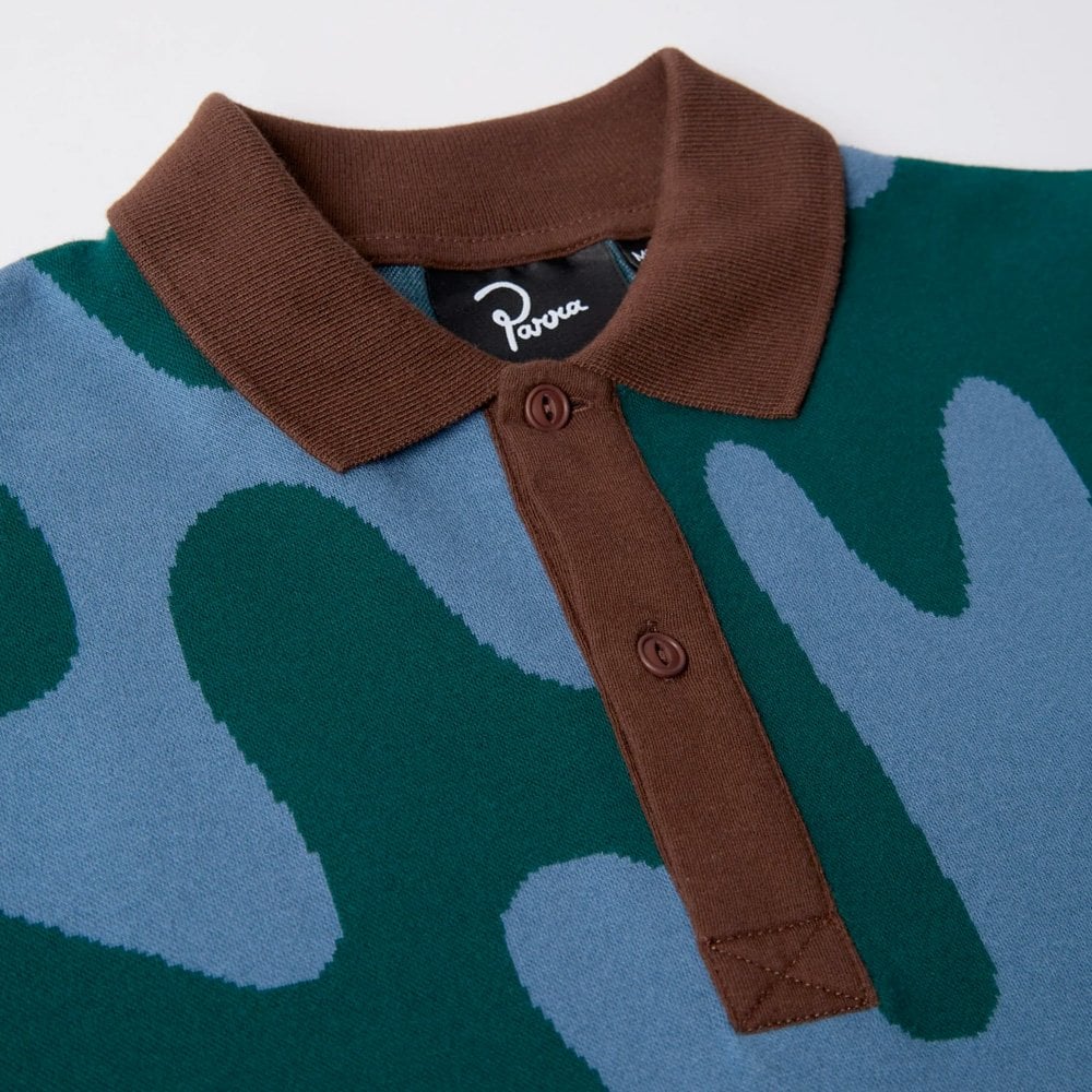 Splashed Polo Shirt - Pine Green