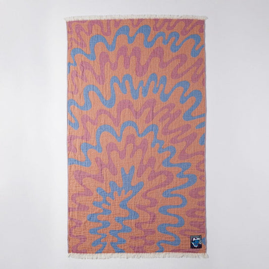 Splashed Hammam Beach Towel - Orange