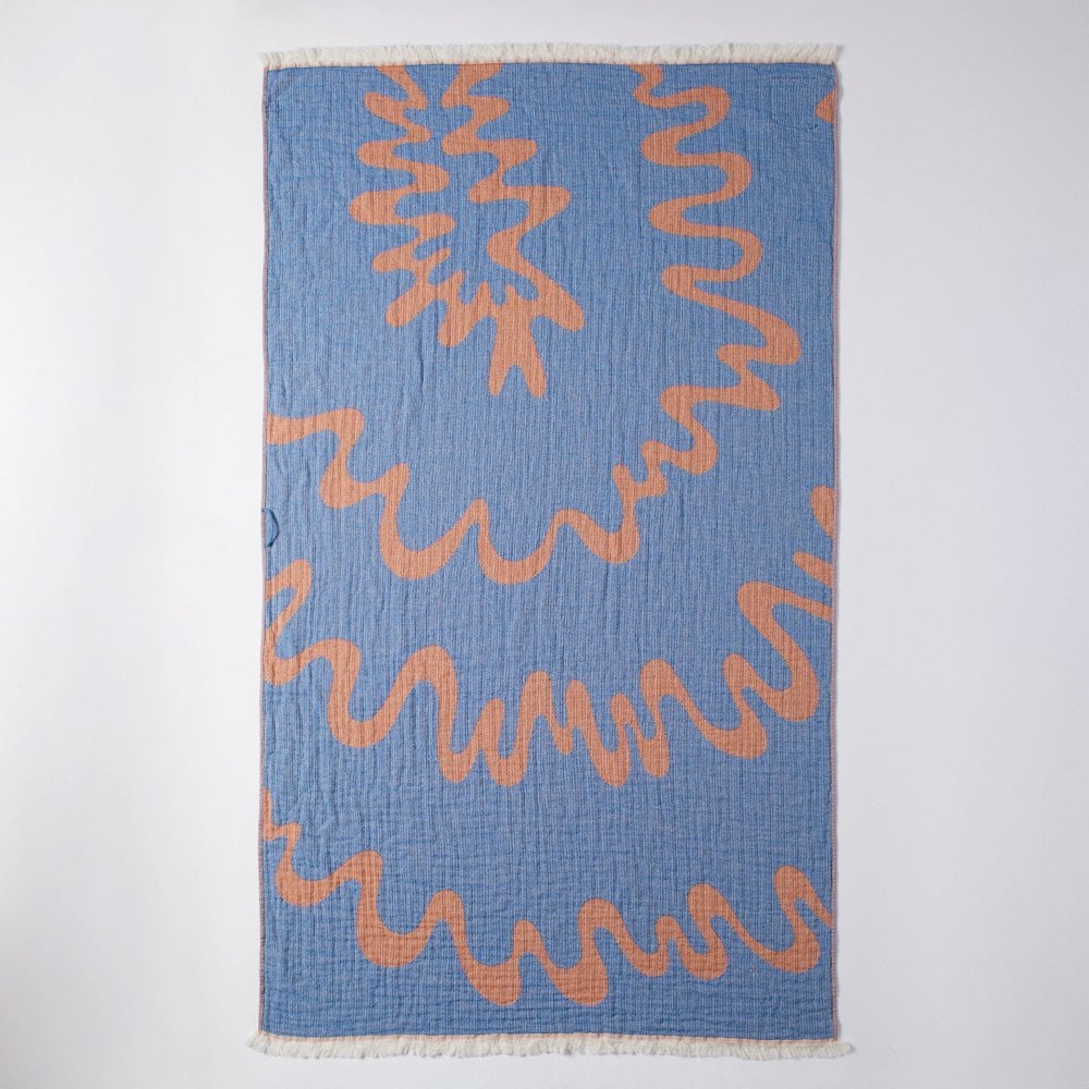 Splashed Hammam Beach Towel - Orange