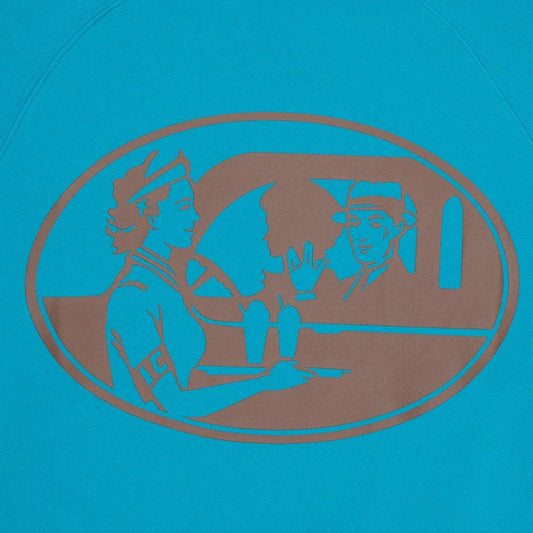 Sticker Crewneck - Teal
