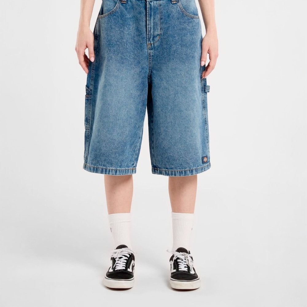 Women's Denim Carpenter Jorts - Rinsed Faded Indigo