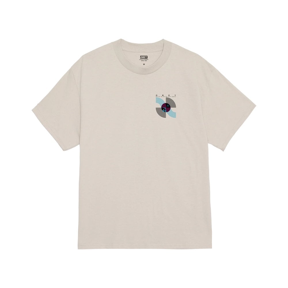 Obey Records & Tapes Tee - Silver Grey