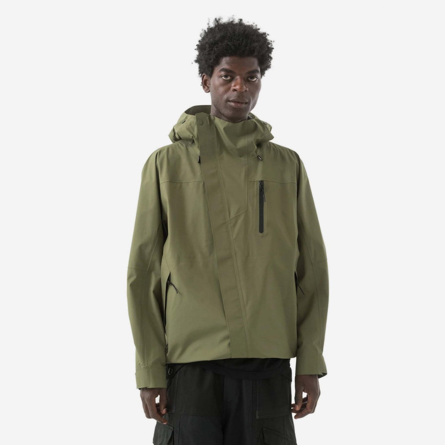 7185 Waterproof 3L Asym Storm Parka - Olive