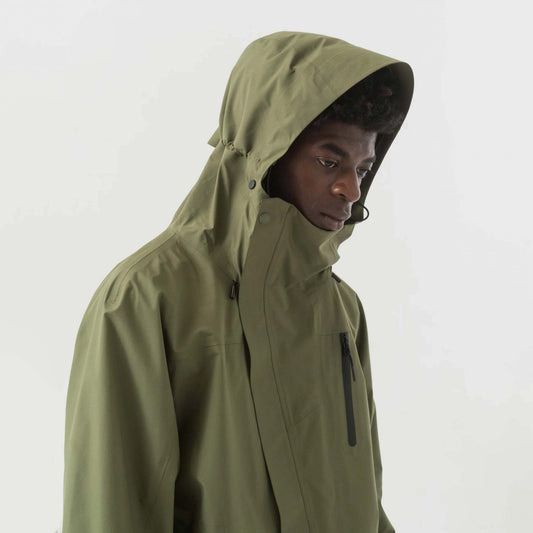 7185 Waterproof 3L Asym Storm Parka - Olive