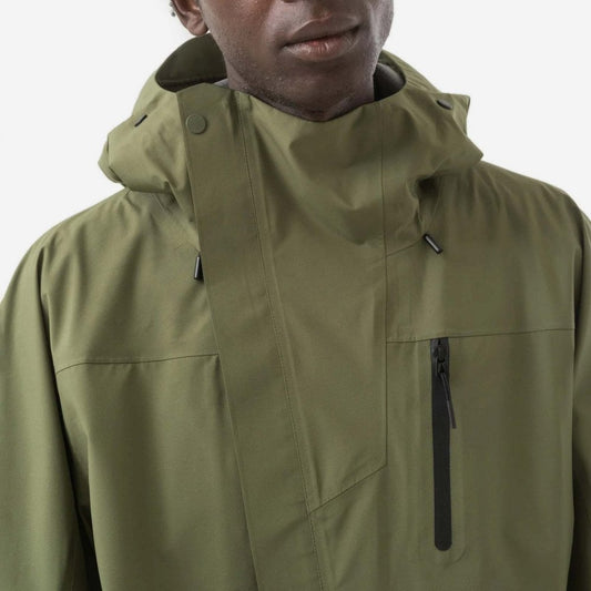 7185 Waterproof 3L Asym Storm Parka - Olive