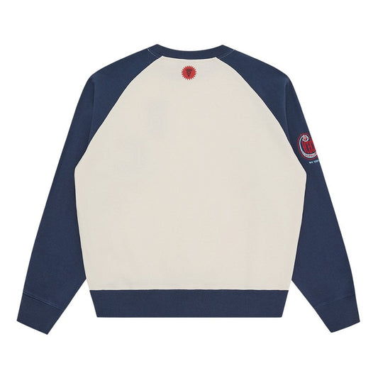 Stack 'Em Up Crewneck - Off White / Navy