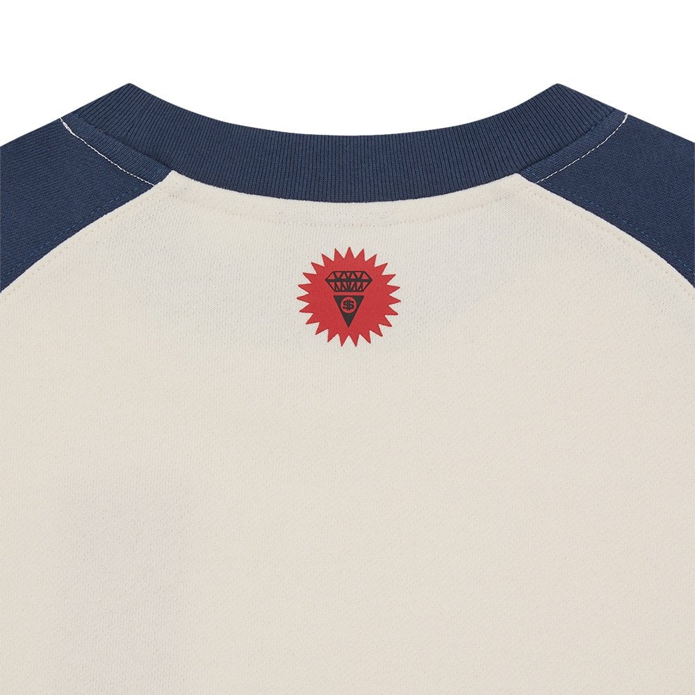 Stack 'Em Up Crewneck - Off White / Navy