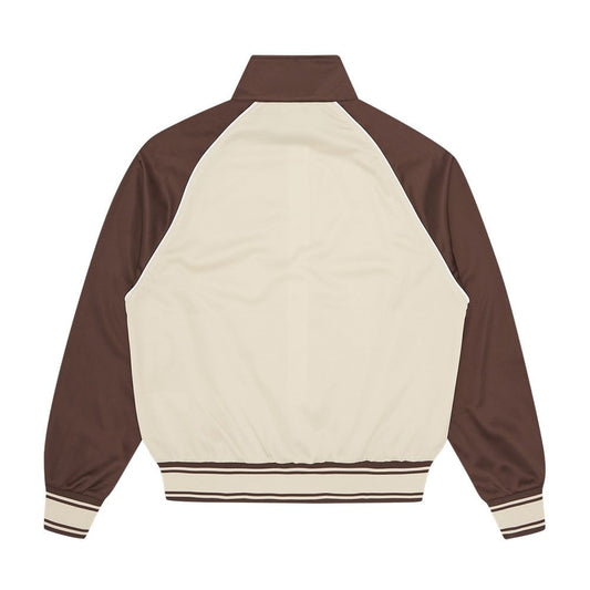 Running Dog Zip Through Track Top - Brown