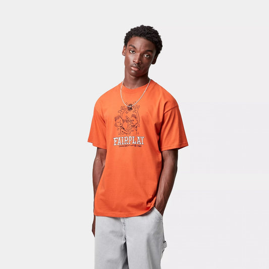 S/S Fairplay T-Shirt - Persimmon
