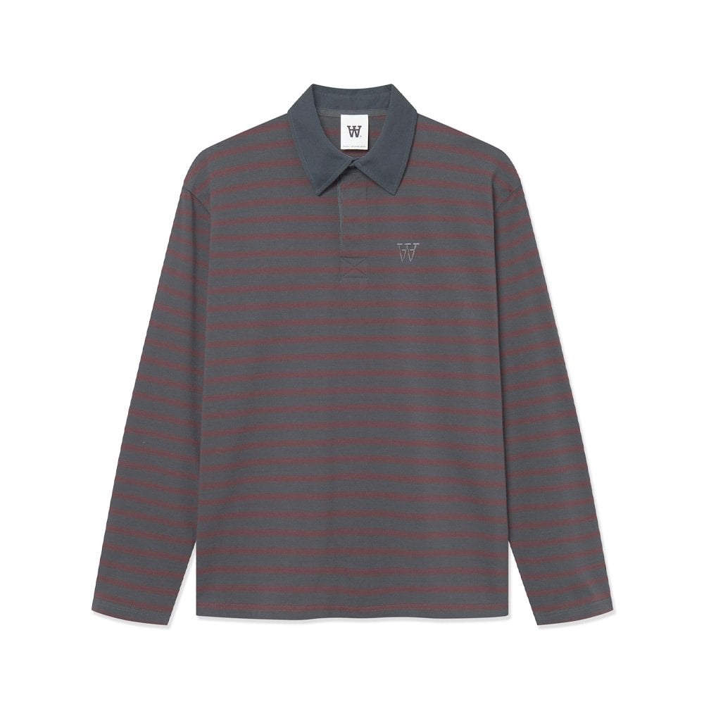 WWLandon Polo Shirt - Black Sand Stripe