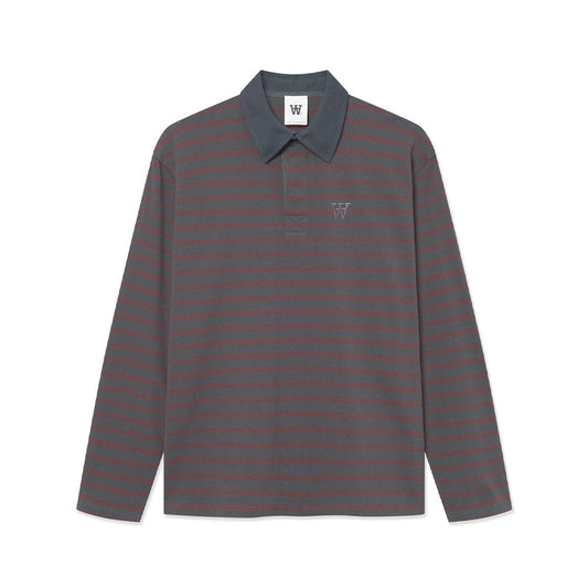 WWLandon Polo Shirt - Black Sand Stripe