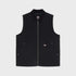 Quilted Canvas Vest, Black