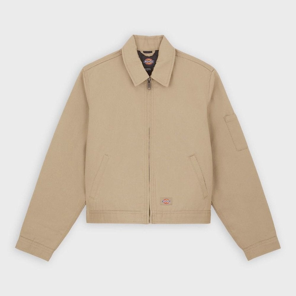 W' Lined Eisenhower Cropped Jacket - Khaki