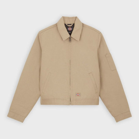 W' Lined Eisenhower Cropped Jacket - Khaki