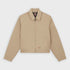 W' Lined Eisenhower Cropped Jacket - Khaki
