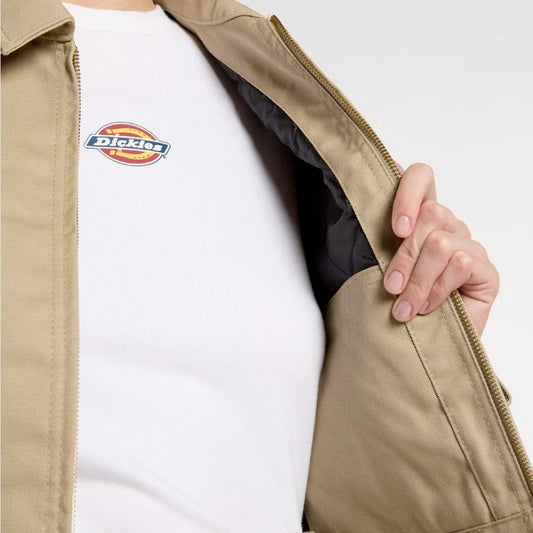 W' Lined Eisenhower Cropped Jacket - Khaki