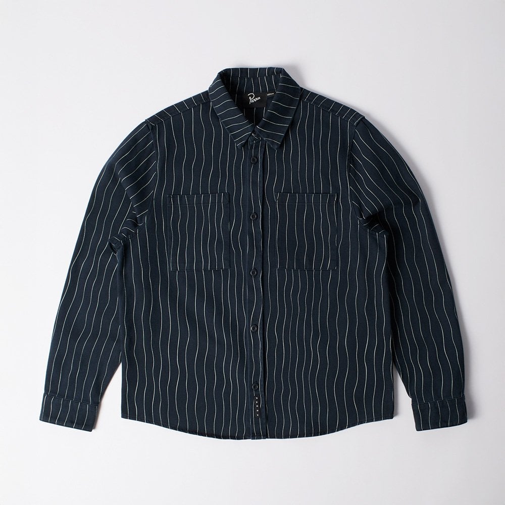 Meandering Lines Shirt - Navy Blue