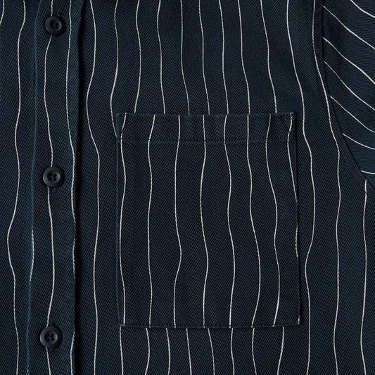 Meandering Lines Shirt - Navy Blue