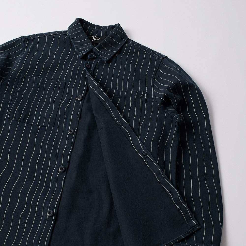 Meandering Lines Shirt - Navy Blue
