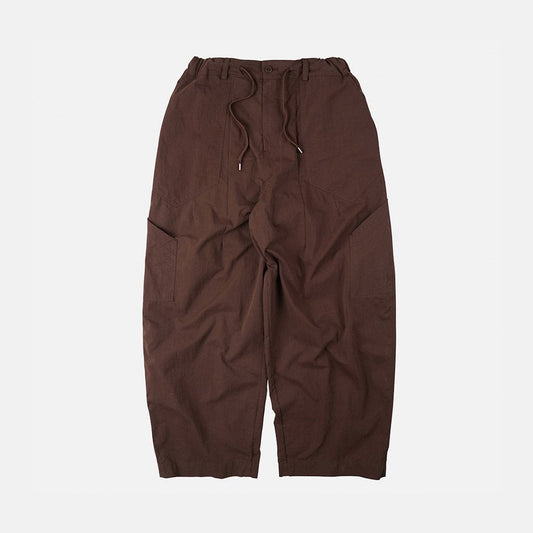 Fold Fatigue Wide Pants - Brown