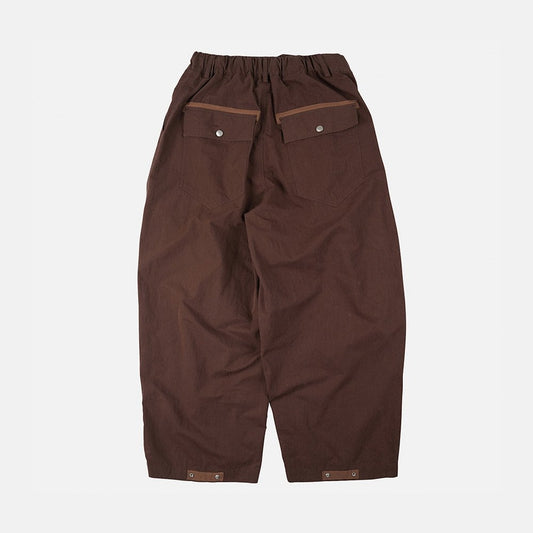 Fold Fatigue Wide Pants - Brown