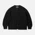 Wool Deck Zipup Cardigan - Black