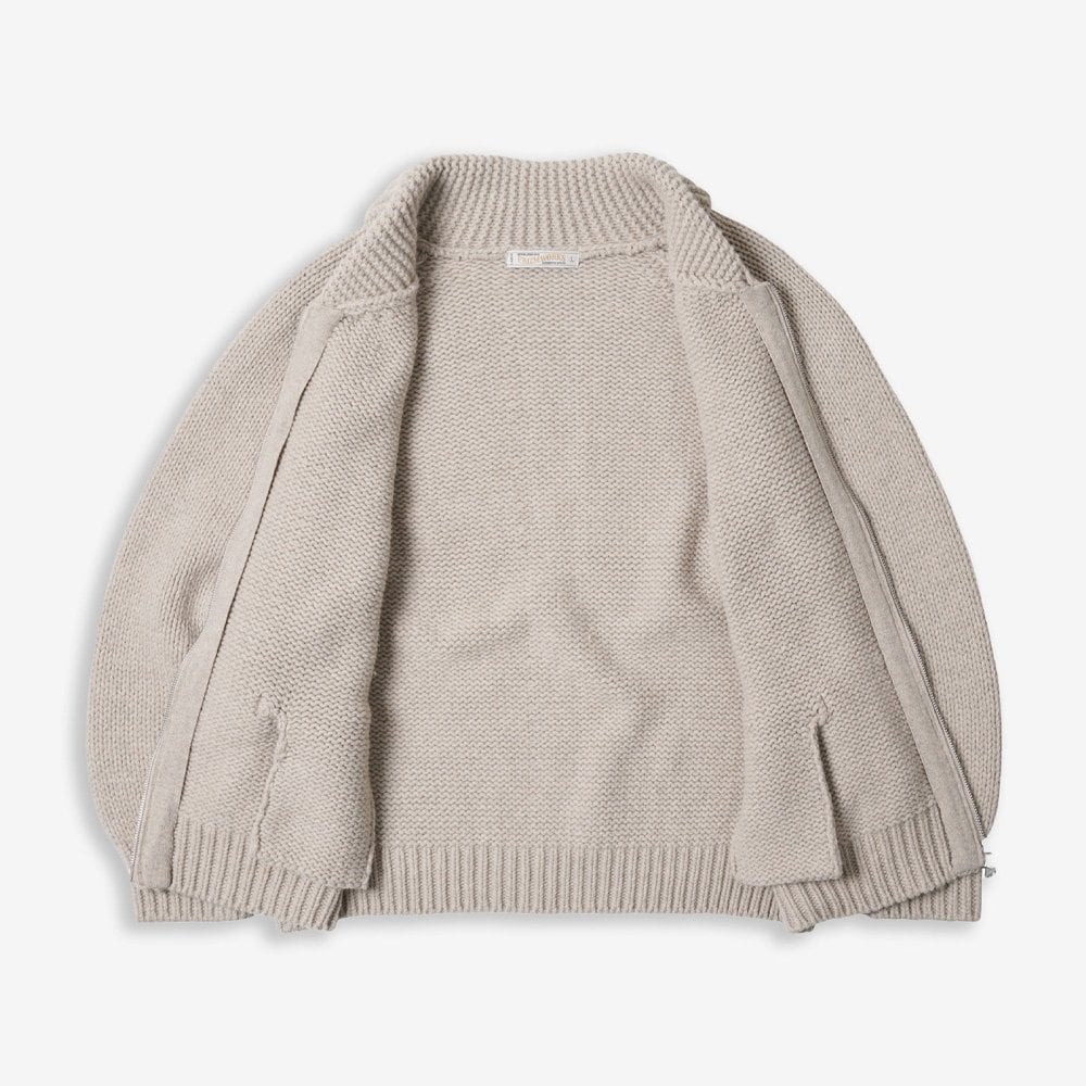 Heavy Cowichan Zipup Cardigan - Oatmeal