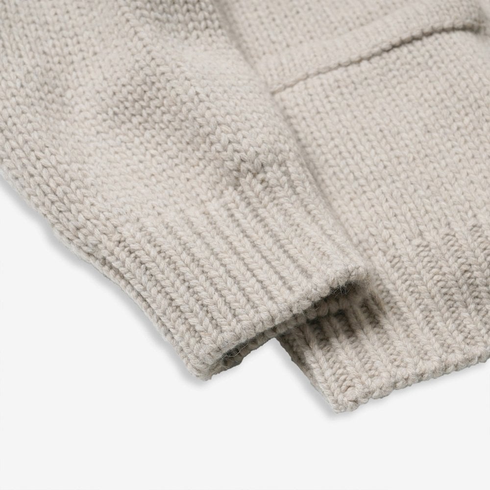 Heavy Cowichan Zipup Cardigan - Oatmeal