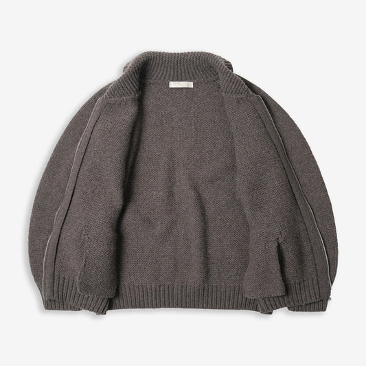 Heavy Cowichan Zipup Cardigan - Sephia