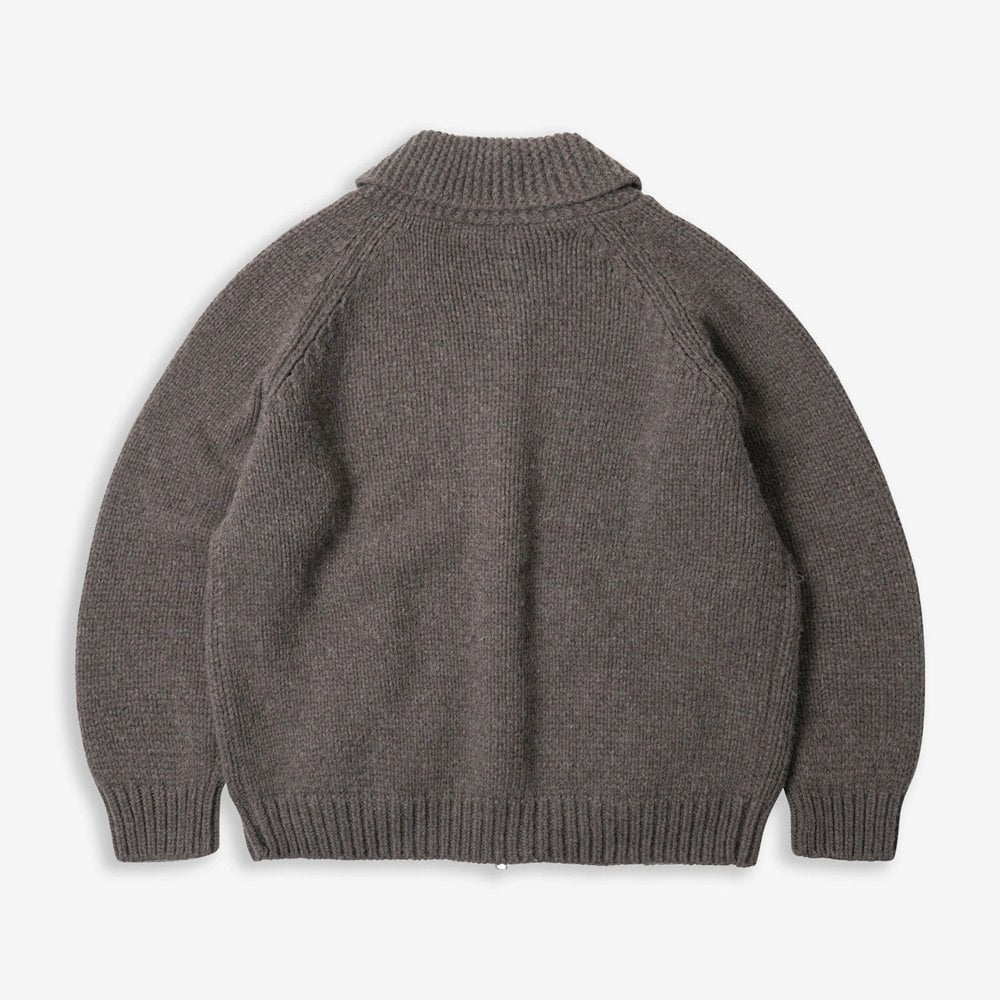 Heavy Cowichan Zipup Cardigan - Sephia