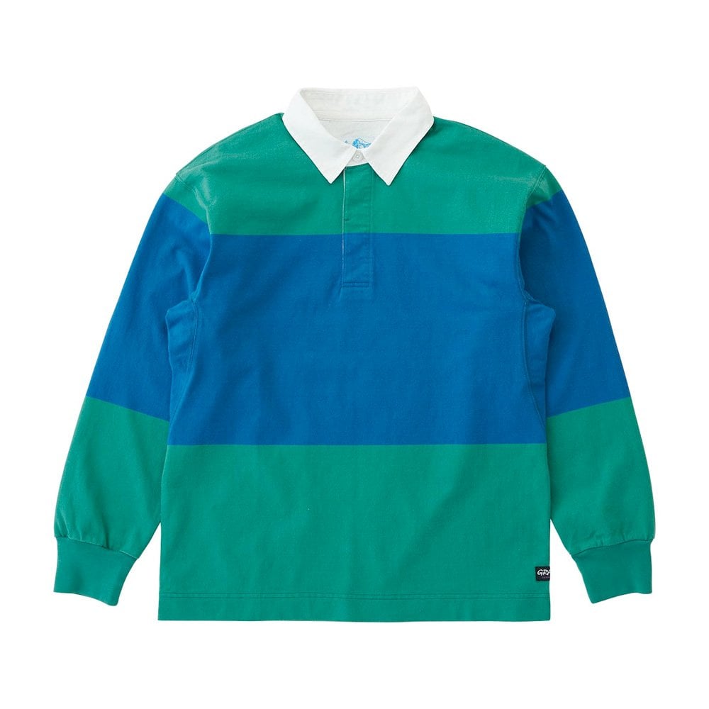 Langdon Rugby Shirt - Cerulean / Emerald