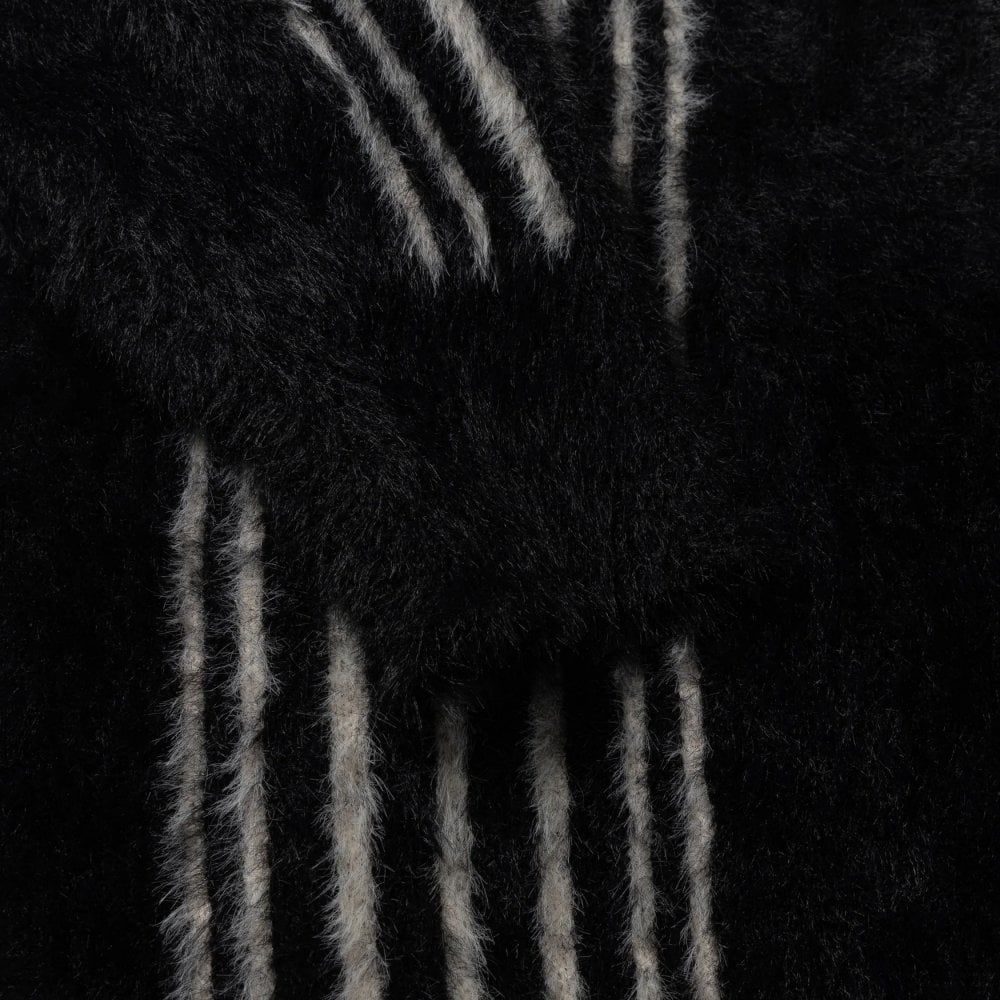 Oversized Chenille Column Knit Cardigan - Black