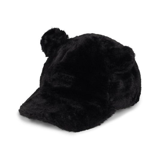 Temple Fluffy Ear Cap - Black