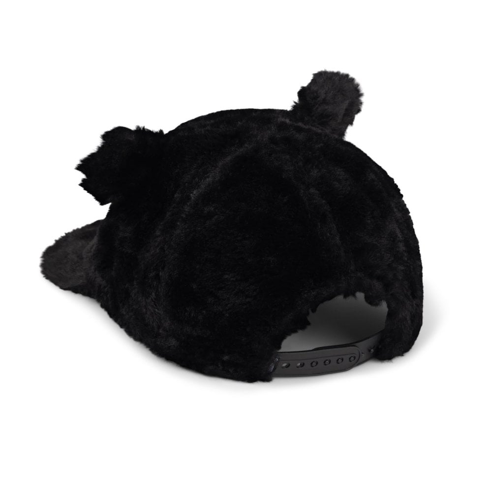 Temple Fluffy Ear Cap - Black