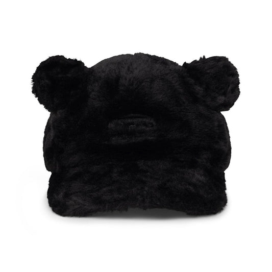 Temple Fluffy Ear Cap - Black