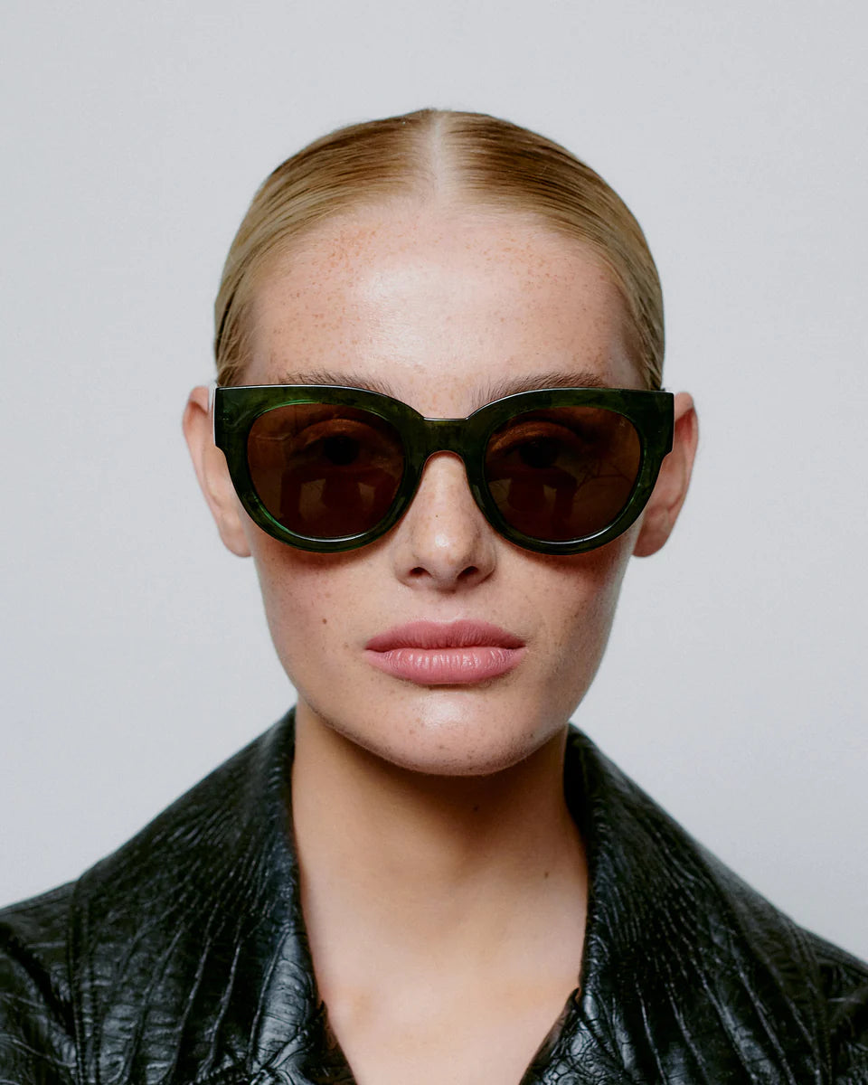 Lilly Sunglasses - Green Marble Transparent