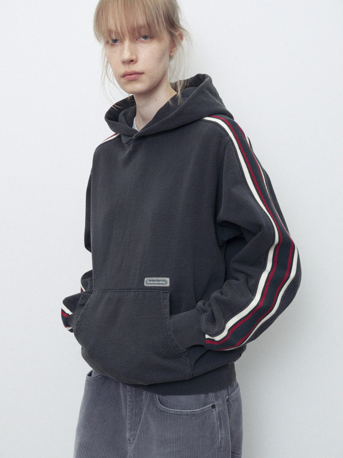 Striped Hoodie - Dark Navy