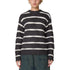 Womens Casey Stripe Crew Sweater - Charcoal