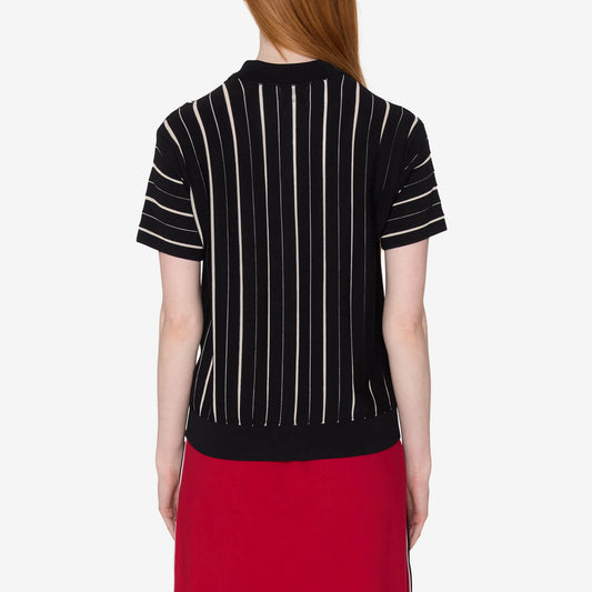 Women's Arlo Stripe Polo Sweater - Black Multi