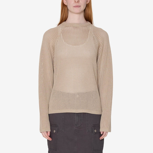 Womens's Talia Open Knit Raglan - Natural