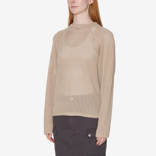 Womens's Talia Open Knit Raglan - Natural