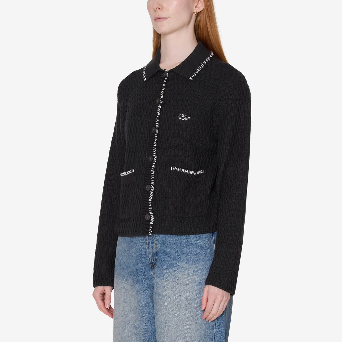 Women's Amelie Button Down Sweater - Off Black