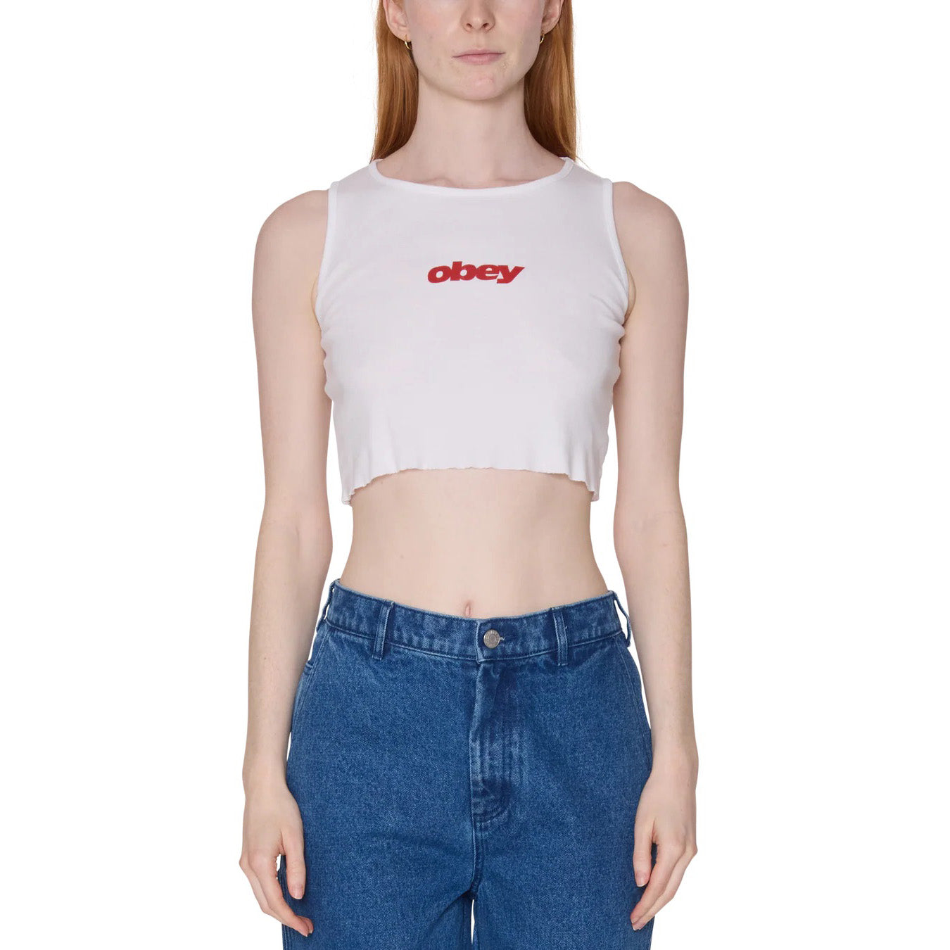 W' Speed II Morgan Raw Edge Rib Tank - White