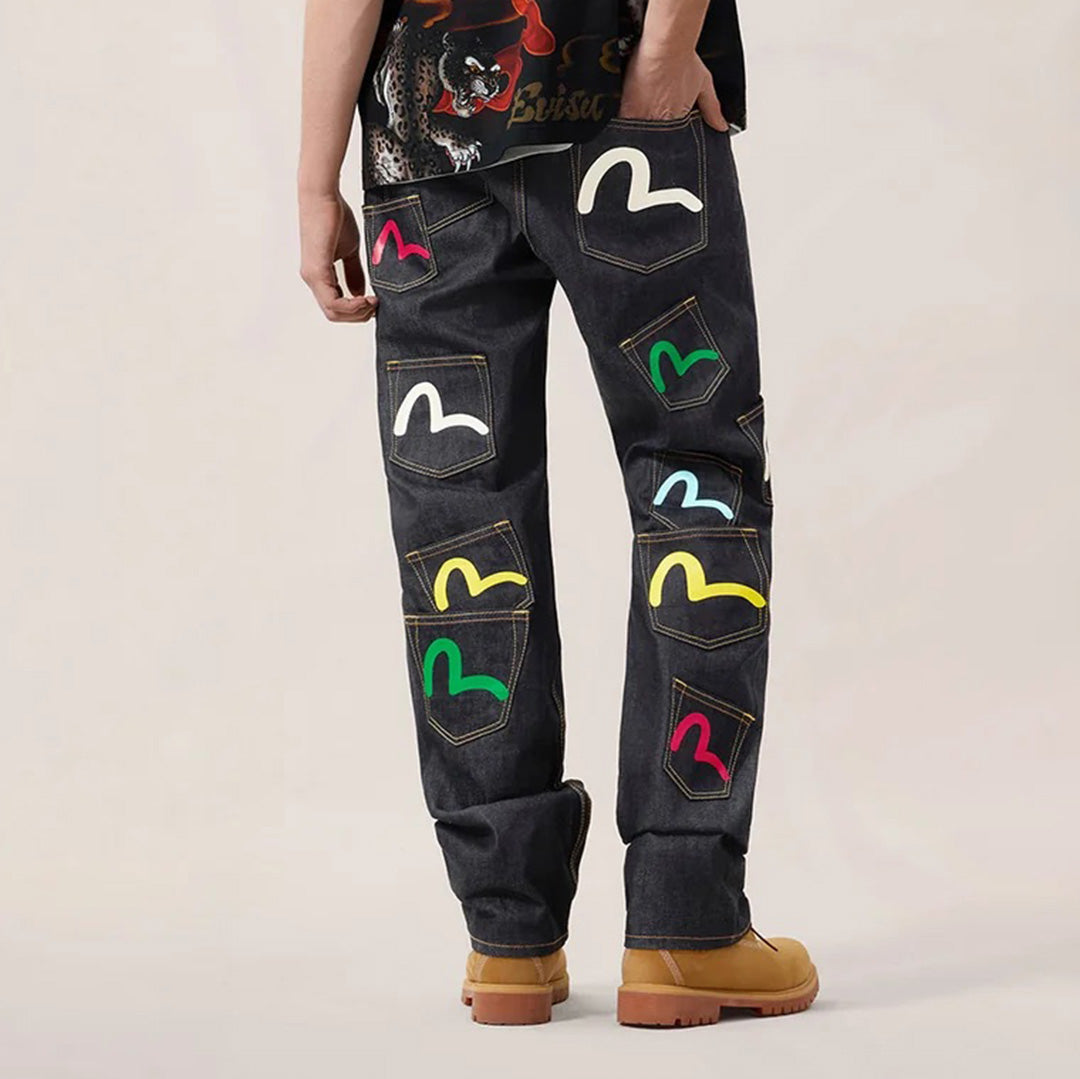 Multi Pocket Seagull Jeans - Regular Fit - Raw Indigo