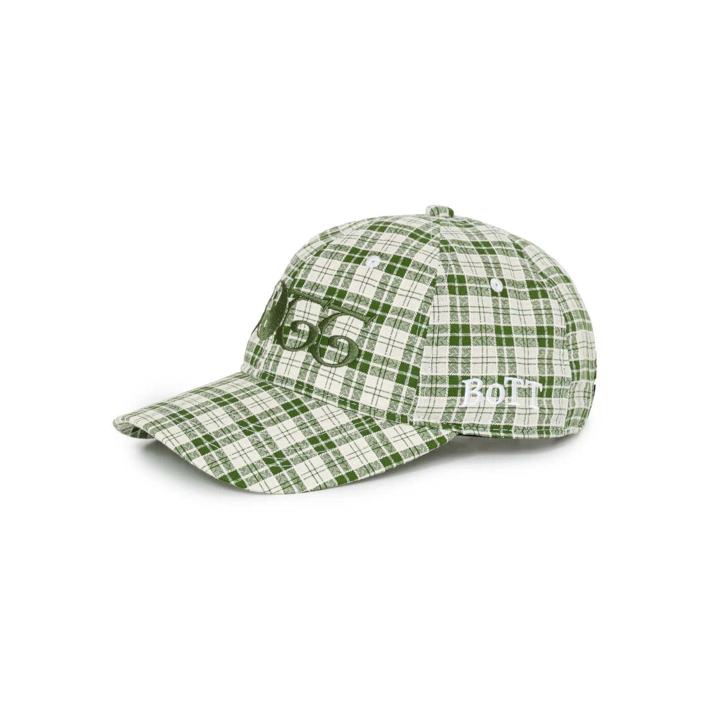2Y Plaid 6-Panel Cap - Green